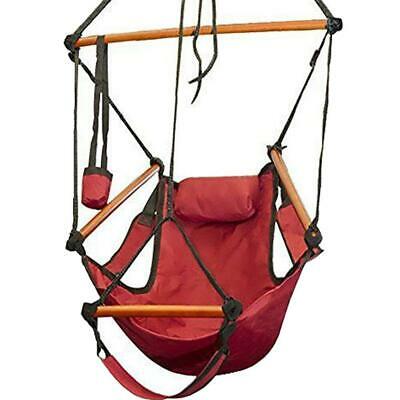 Outdoor Indoor Hammock Hanging Chair Air Deluxe Swing Chair Solid Wood 250lb