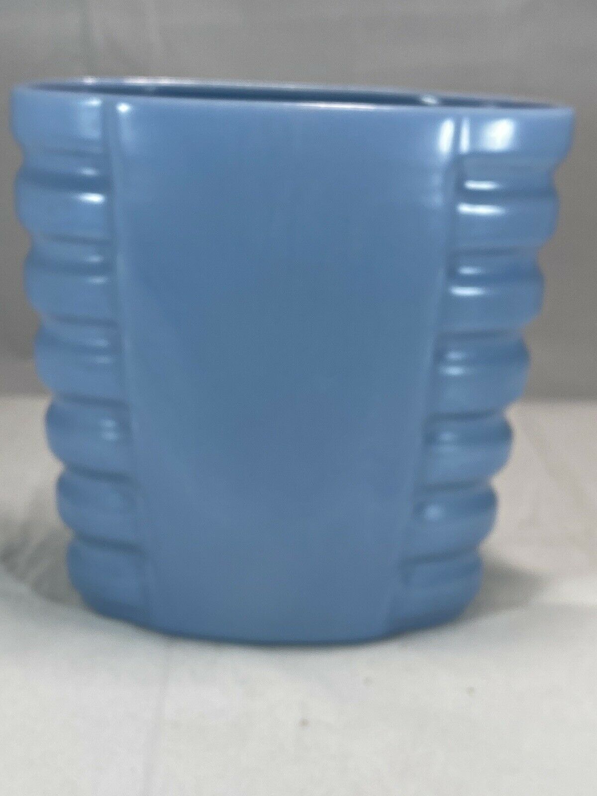 Vintage Catalina Island Art Pottery Vase Matte Blue #609 Art Deco 6"h