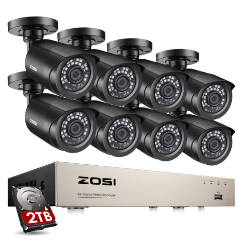 Zosi H.265 8ch 5mp Lite Dvr 1080p Hd Cctv Security Camera System Ir Night Vision