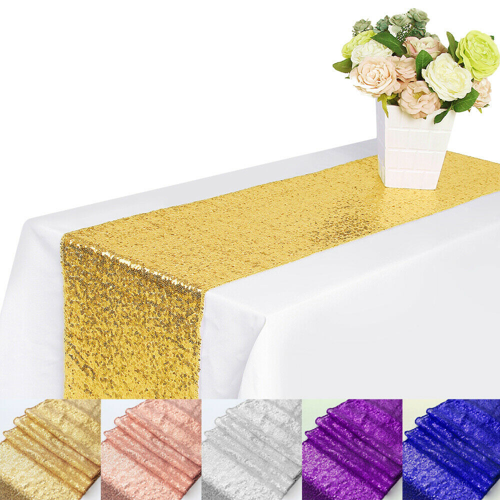 1/5/10pc Sparkly Sequin Table Runners Wedding Party Banquet Decor 12x71" 12x108"